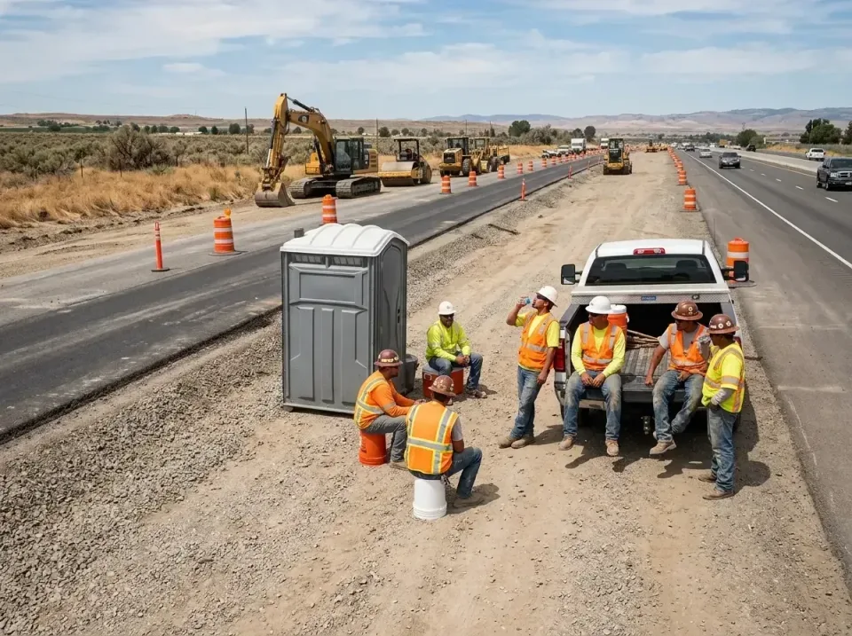 highway-road-construction-crew-007 — frequently asked questions, Porta Potty and Restroom Rentals in Bar Nunn, WY